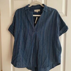 Madewell Blue Striped Women's Top